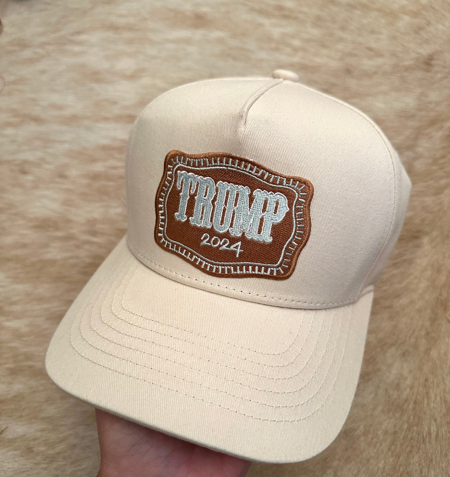 Cream Trump 2024 Hat