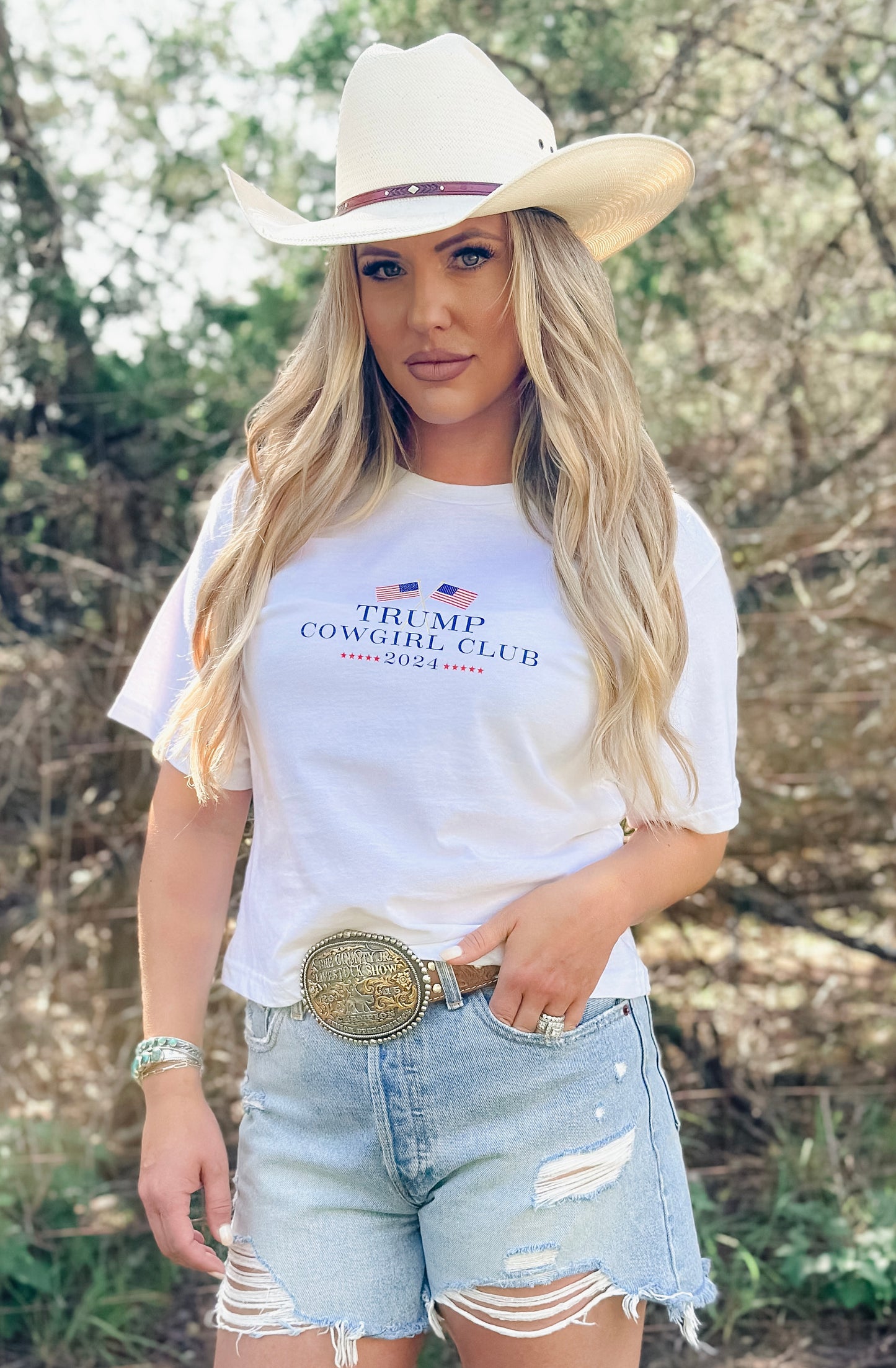 A. Trump Cowgirl Club-Cropped Tee