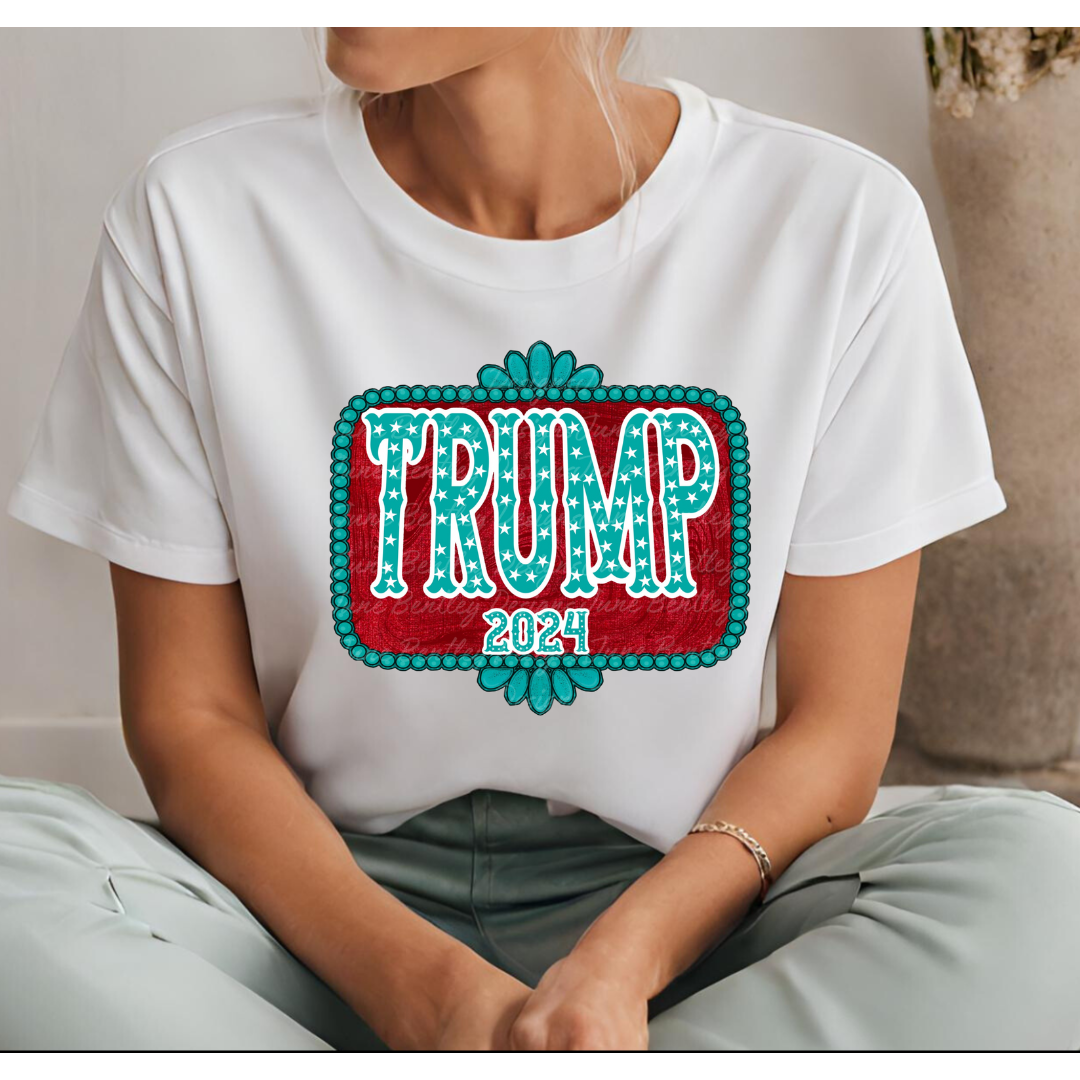 Trump Turquoise and Red T-Shirt