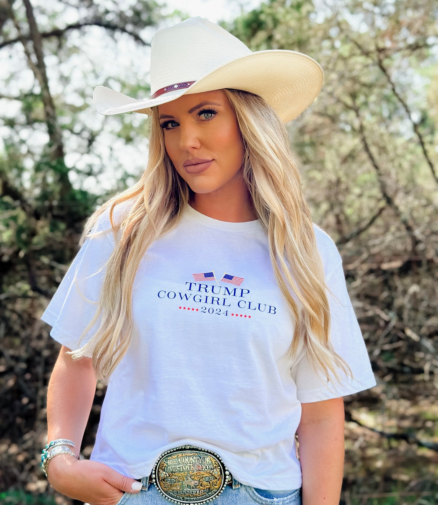 A. Trump Cowgirl Club-Cropped Tee
